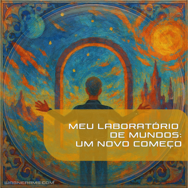 Wagner RMS diante do portal para o futuro e para o universo,