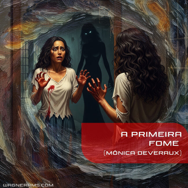 Monica no porão da tortura vendo no espelho no que se tornou.